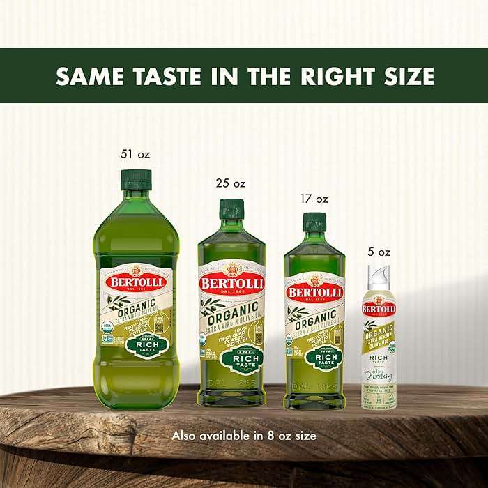 Bertolli Organic Extra Virgin Olive Oil, Rich Taste, First Cold Pressed, Contains Polyphenols, 25.4 fl oz - Image 7