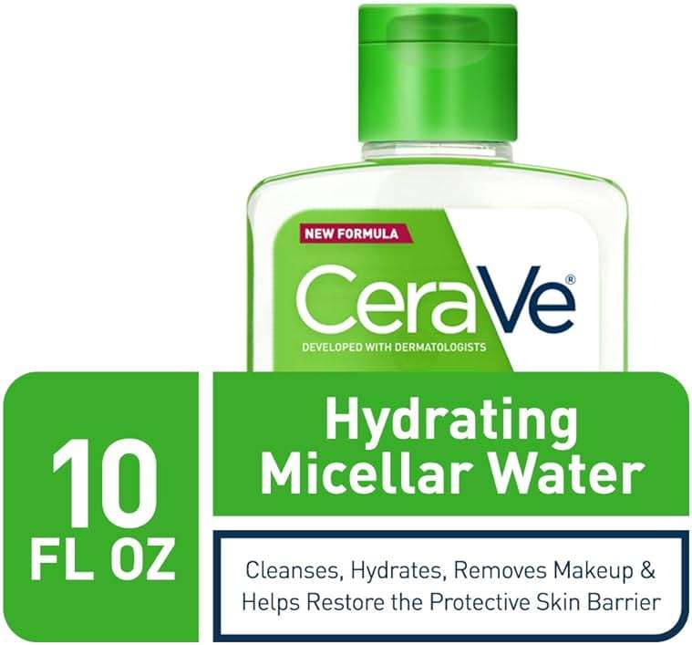 CeraVe Micellar Water, Hydrating Facial Cleanser & Eye Makeup Remover with Niacinamide, Ceramides & Glycerin, Fragrance-Free & Non-Irritating, 10 Fluid Ounces - Image 2