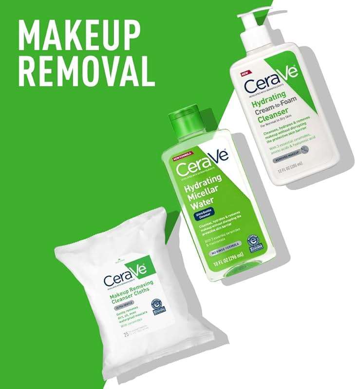 CeraVe Micellar Water, Hydrating Facial Cleanser & Eye Makeup Remover with Niacinamide, Ceramides & Glycerin, Fragrance-Free & Non-Irritating, 10 Fluid Ounces - Image 3