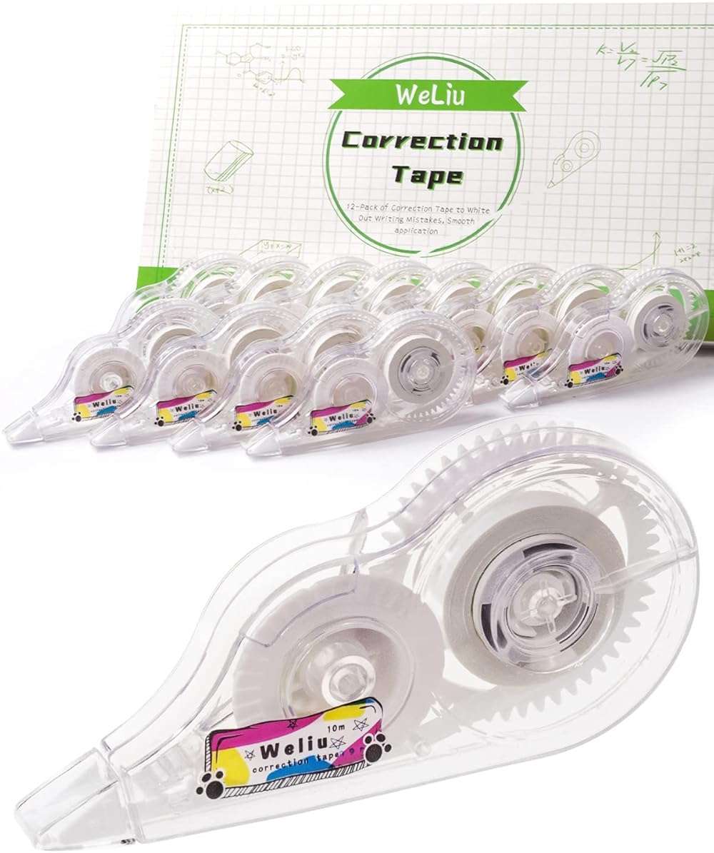 WeLiu Correction Tape, 12-Pack - Image 1