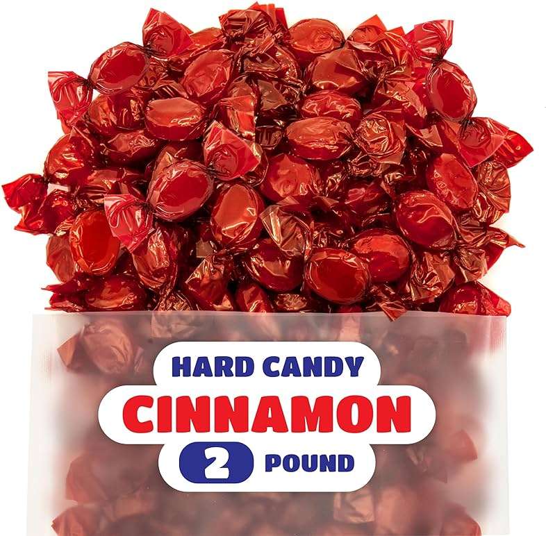 Cinnamon Candy - 2 Pound Bulk Pack - Cinnamon Hard Candy Individually Wrapped - Christmas Candies for Office Bowls & Sharing - Classic Spicy Sweet Holiday Treat - Image 3
