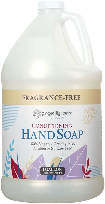 Ginger Lily Farms Botanicals All-Purpose Liquid Hand Soap Refill, Fragrance Free, 100% Vegan & Cruelty-Free, 1 Gallon - Image 1