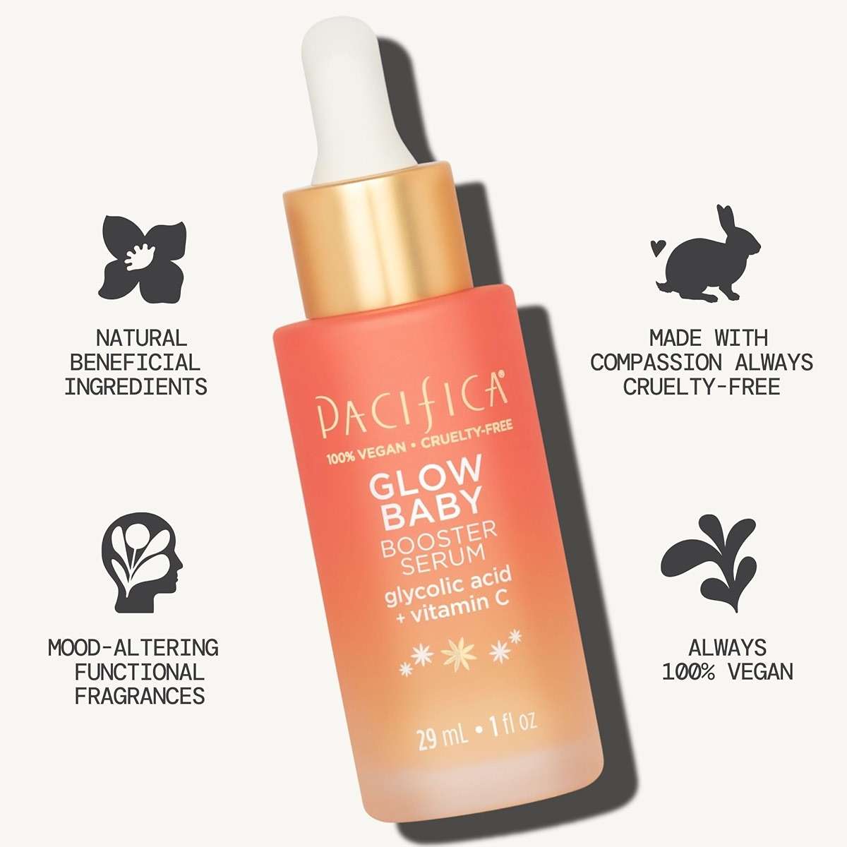 Pacifica Vitamin C Serum for Face – Glow Baby Brightening Facial Serum with Glycolic Acid – Vitamin C Booster Skin Care, Dark Spot Corrector, Vegan Skincare for Glowing Skin, Dermatologist Tested - Image 10