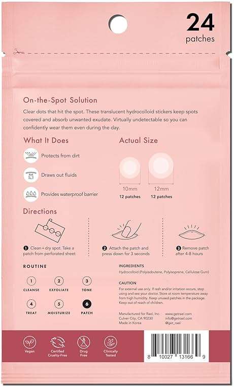 Rael Pimple Patches, Invisible & Microcrystal Spot Cover - Hydrocolloid Acne Patch for Face, Zit and Blemish, Breakouts, Vegan, Korean Skin Care (33 Count) - Image 8
