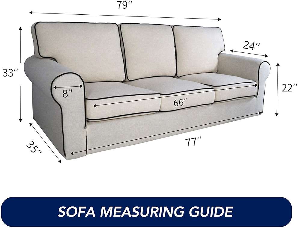 PureFit Super Stretch Sofa Slipcover – Spandex Non Slip Soft Couch Sofa Cover, Washable Furniture Protector with Non Skid Foam and Elastic Bottom for Kids, Pets (Sofa, Black) - Image 3