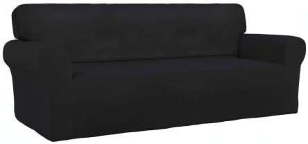 PureFit Super Stretch Sofa Slipcover – Spandex Non Slip Soft Couch Sofa Cover, Washable Furniture Protector with Non Skid Foam and Elastic Bottom for Kids, Pets (Sofa, Black) - Image 8