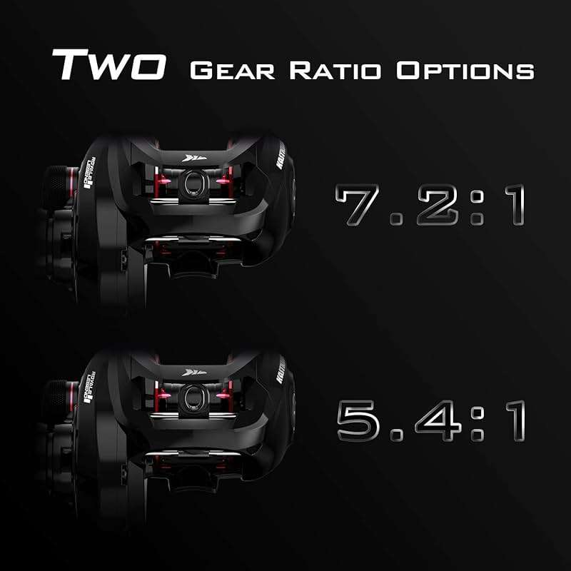 KastKing Royale Legend II Baitcasting Reels, New Compact Design Baitcaster Fishing Reel, 17.64LB Carbon Fiber Drag, Cross-Fire 8 Magnet Braking System, Available in 5.4:1 and 7.2:1 - Image 4