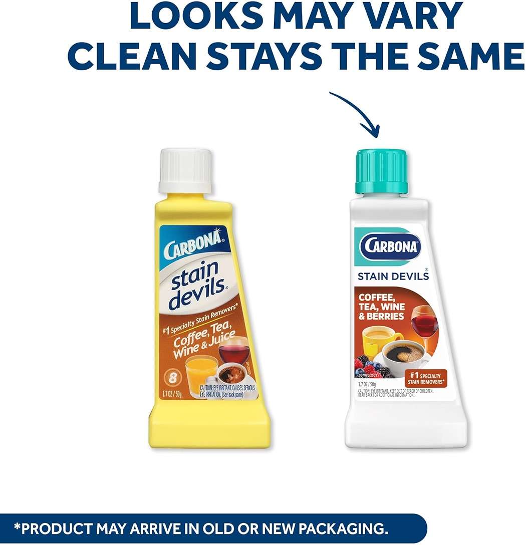 Carbona Stain Devils® #8 | Coffee, Tea, Wine & Juice | Professional Strength Laundry Stain Remover | Multi-Fabric Cleaner | Safe On Skin & Washable Fabrics | 1.7 Fl Oz, 3 Pack - Image 3