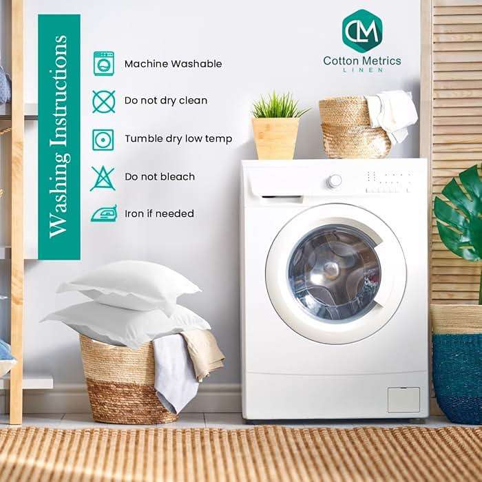 Cotton Metrics Linen 2 Pack Pillow Shams Standard Size 20x26 – 600 Thread Count 100% Organic Cotton White Pillow Covers with 2 Inch Flange, Soft & Smooth Premium Hotel-Quality Pillowcases Set of 2 - Image 6
