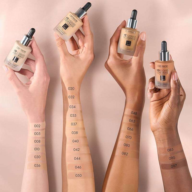 Catrice | HD Liquid Coverage Foundation | 24H Wear, Matte Finish, High Coverage, Waterproof Formula with Niacinamide | Vegan & Cruelty Free (034 | Medium Beige) - Image 7