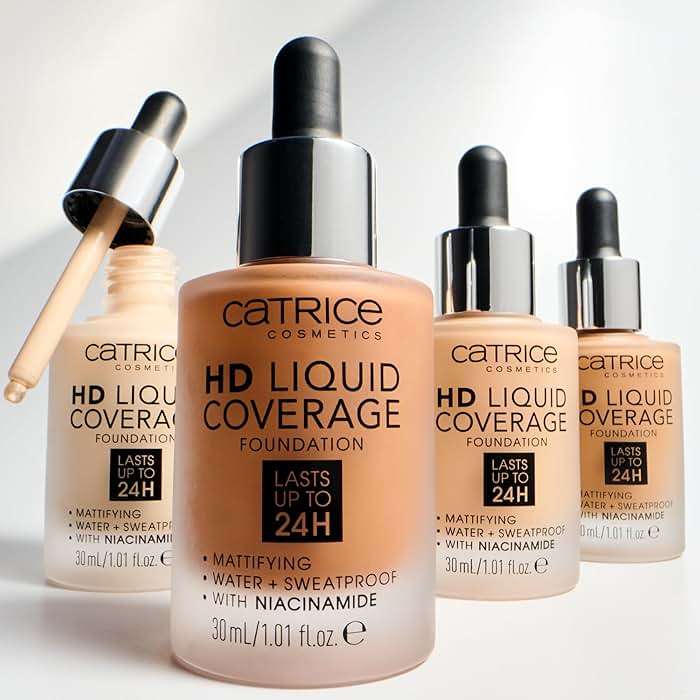 Catrice | HD Liquid Coverage Foundation | 24H Wear, Matte Finish, High Coverage, Waterproof Formula with Niacinamide | Vegan & Cruelty Free (034 | Medium Beige) - Image 9