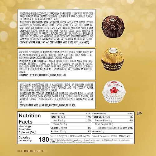 Ferrero Collection, 48 Count, Premium Gourmet Assorted Hazelnut Milk Chocolate, Dark Chocolate and Coconut, 18.2 oz - Image 2