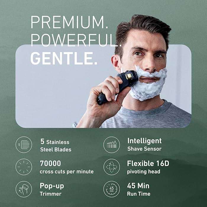 Panasonic ARC5 Electric Razor for Men with Pop-Up Trimmer, Wet/Dry 5-Blade Shaver, Men's Electric Razors for Shaving Face with Intelligent Shave Sensor and 16D Pivoting Head, ES-LV67-K (Black) - Image 3