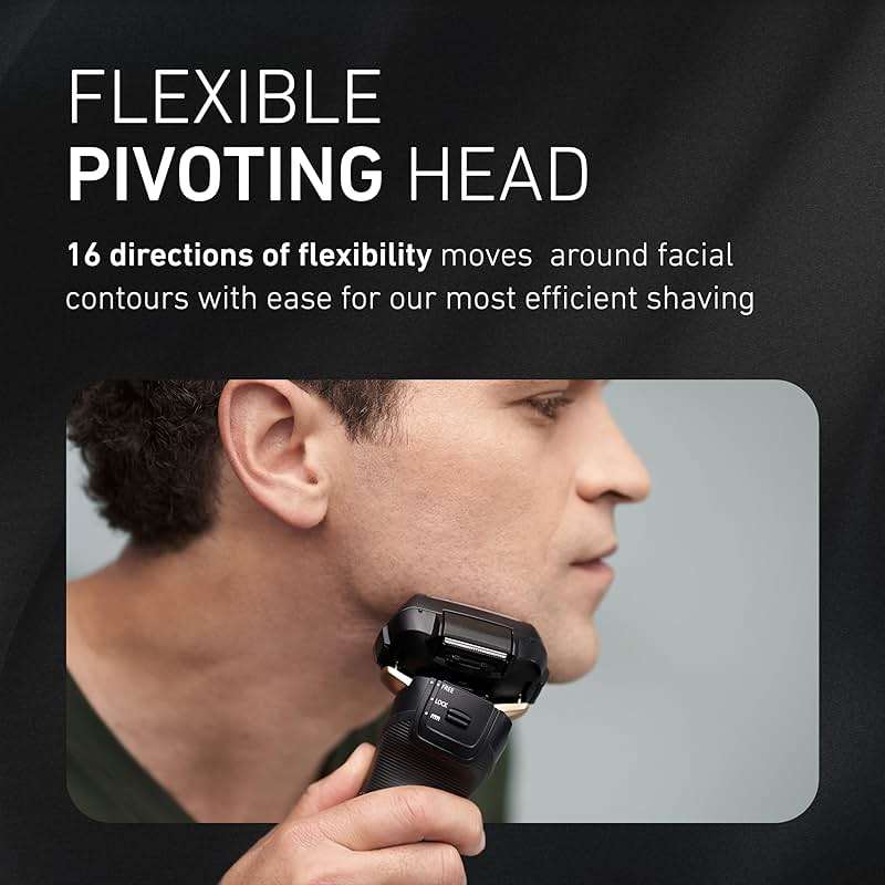 Panasonic ARC5 Electric Razor for Men with Pop-Up Trimmer, Wet/Dry 5-Blade Shaver, Men's Electric Razors for Shaving Face with Intelligent Shave Sensor and 16D Pivoting Head, ES-LV67-K (Black) - Image 7