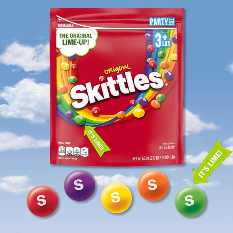 SKITTLES Original Fruity Candy 50-Ounce Party Size Pouch - Image 4