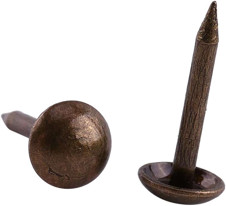 100pcs Vintage Upholstery Nails, Sofa Shoe Door Decorative Stud Antique Upholstery Tacks Bronze Metal Labels Tacks Furniture Nails Pins Assortment Kit (614mm) - Image 7
