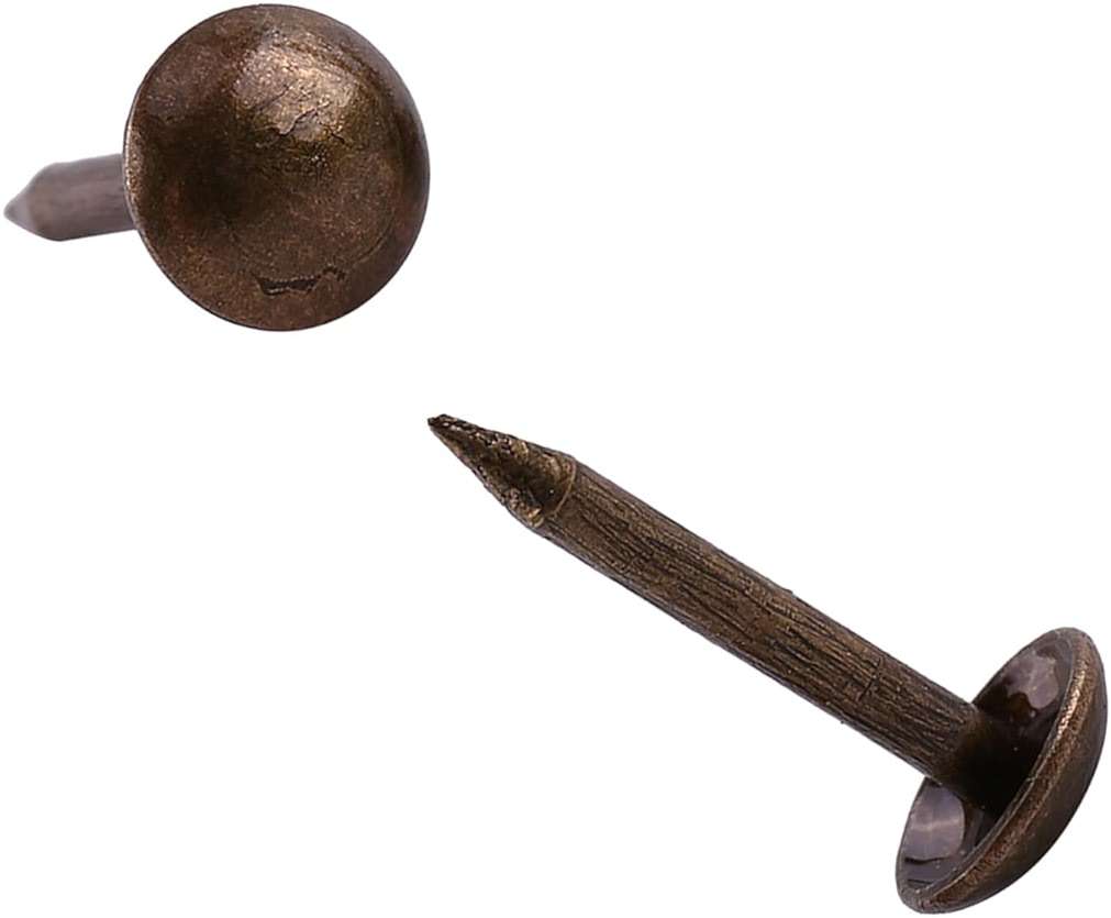 100pcs Vintage Upholstery Nails, Sofa Shoe Door Decorative Stud Antique Upholstery Tacks Bronze Metal Labels Tacks Furniture Nails Pins Assortment Kit (614mm) - Image 8