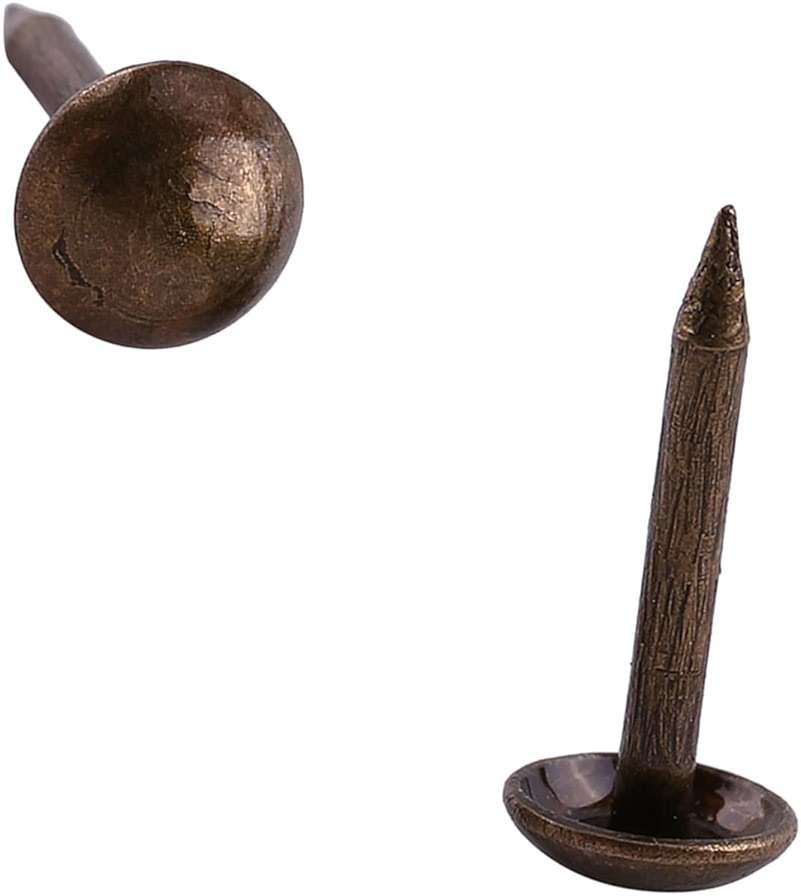100pcs Vintage Upholstery Nails, Sofa Shoe Door Decorative Stud Antique Upholstery Tacks Bronze Metal Labels Tacks Furniture Nails Pins Assortment Kit (614mm) - Image 9