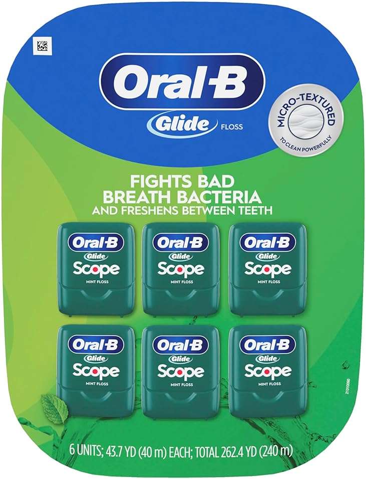 Oral-B Glide Dental Floss, Scope Mint Flavor, 40 m, Pack of 6 - Image 6
