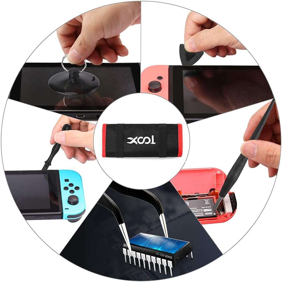 XOOL 17-in-1 Gamebit & Tri-Wing Screwdriver Repair Tool Kit, Compatible with Nintendo Switch & Joy-Con, Game Boy, NES SNES, Wii DS GBA, 3.8mm & 4.5mm Gamebit, for Xbox & PlayStation Consoles - Image 8