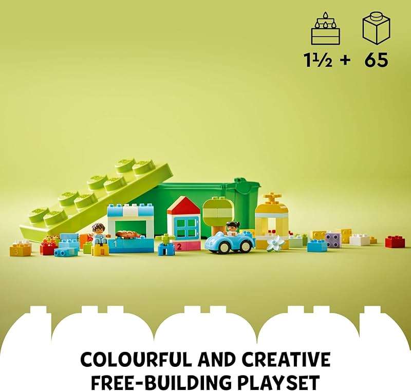 LEGO DUPLO Classic Brick Box Building Blocks - Stacking Toys for Toddlers, Ages 1.5+ Years - Learning & Educational Toys for Preschool - Develop Fine Motor Skills - Gift for Birthdays - 10913 - Image 3