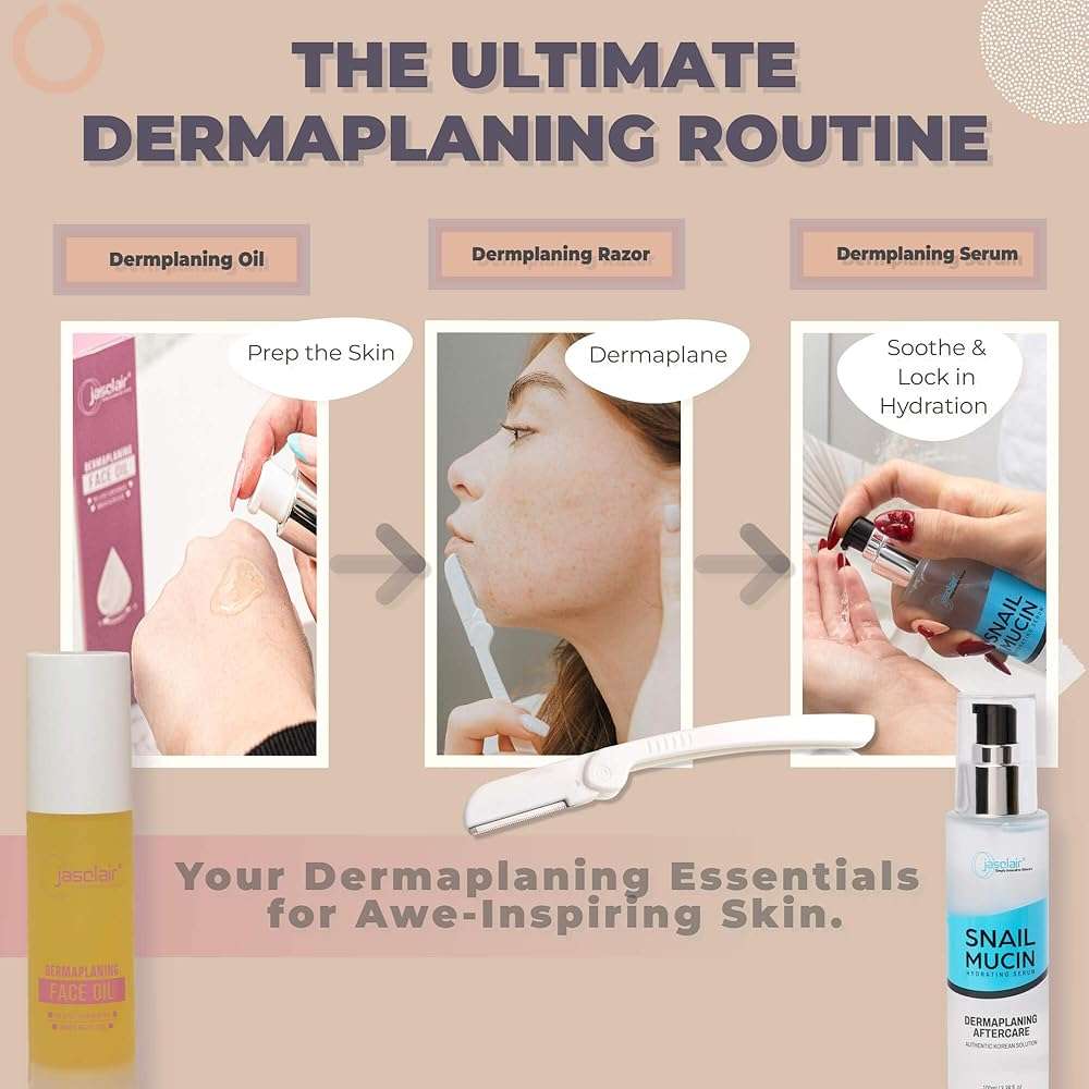 Jasclair Dermaplaning Razor (9 Count) – Face Razors for Women for Peach Fuzz, Eyebrow Shaping & Gentle Exfoliation – At Home Facial Shaver for Smooth Skin & Flawless Makeup Prep - Image 7