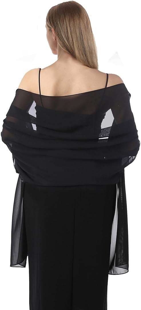 Hotshawl Chiffon Shawls and Wraps for Evening Dresses Women Elegant Soft Scarf Bridal Scarve Wedding Stole - Image 2