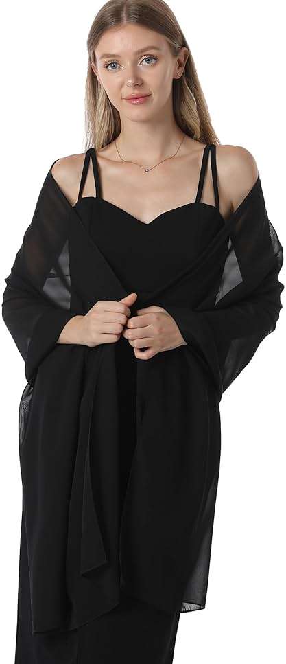 Hotshawl Chiffon Shawls and Wraps for Evening Dresses Women Elegant Soft Scarf Bridal Scarve Wedding Stole - Image 5