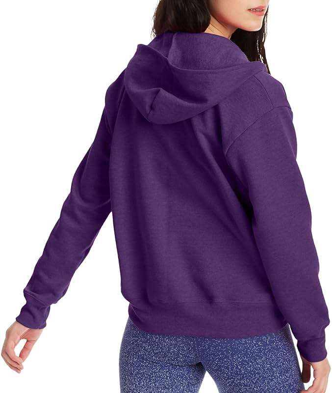 Hanes Women's EcoSmart Fleece Sweatshirt for Women, Soft Midweight - Full-Zip Hoodie, Sweatshirt, or 1/4 Zip - Image 2