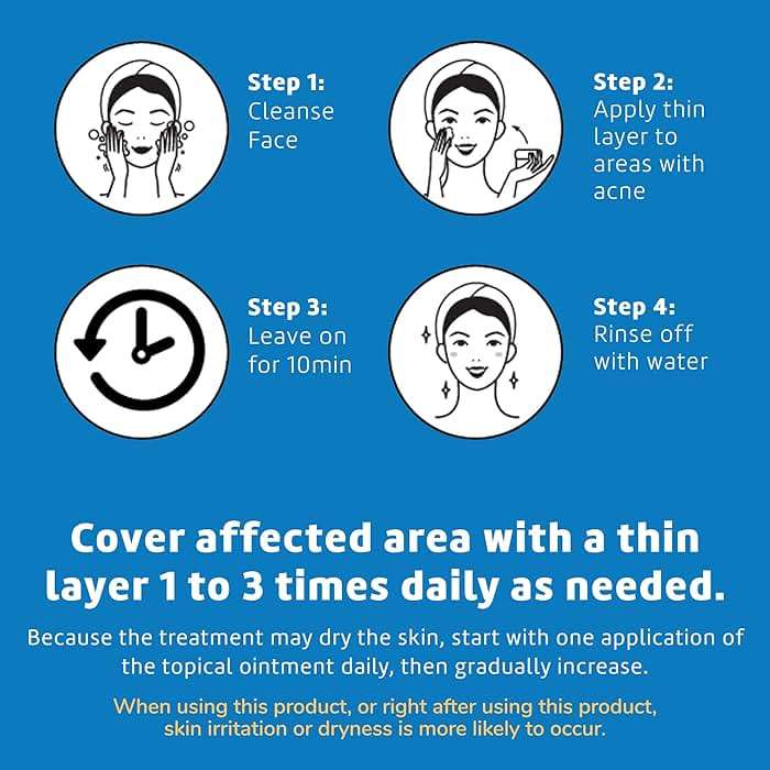 De La Cruz Sulfur Ointment - Cystic Acne Treatment for Face and Body - Daily 10 Min Spot Treatment Mask - Safe and Effective Game Changing Hormonal Acne Treatment that Clears Up Pimples 5.5 OZ. - Image 5
