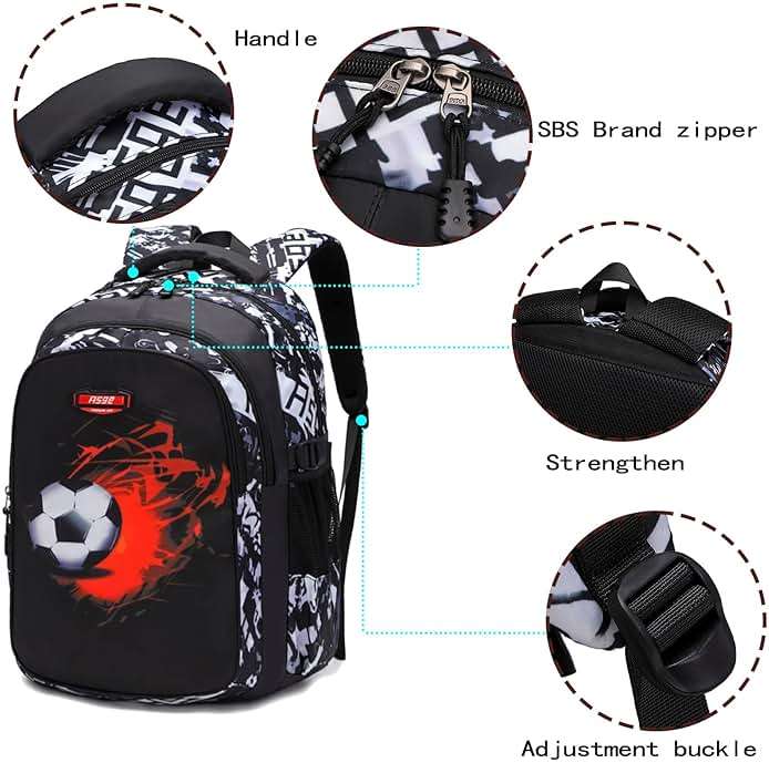 Asge Backpack for School Boys Backpacks for Kids Camo Bookbag for Middle School Bags Waterproof Travel Back Pack - Image 5