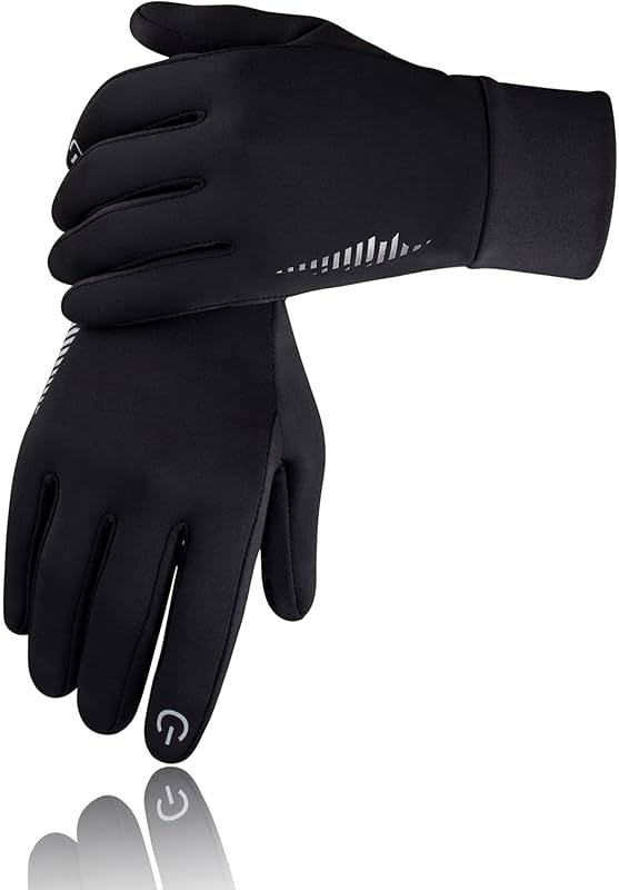 SIMARI Winter Gloves for Women Men - Cold Weather Thermal Touch Screen Ski Snow Glove Liners, Non-Slip Palm & Warm Fleece Lined, for Running Cycling Driving Hiking Walking Sports Outdoor Texting Work - Product Image