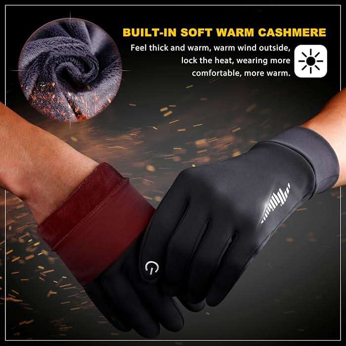 SIMARI Winter Gloves for Women Men - Cold Weather Thermal Touch Screen Ski Snow Glove Liners, Non-Slip Palm & Warm Fleece Lined, for Running Cycling Driving Hiking Walking Sports Outdoor Texting Work - Image 5