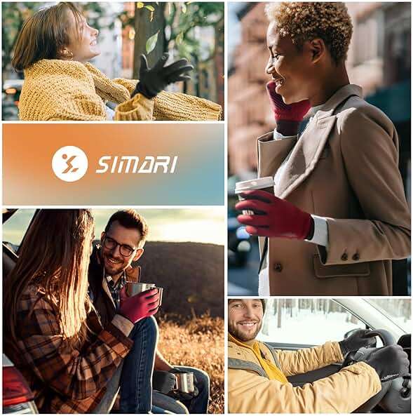 SIMARI Winter Gloves for Women Men - Cold Weather Thermal Touch Screen Ski Snow Glove Liners, Non-Slip Palm & Warm Fleece Lined, for Running Cycling Driving Hiking Walking Sports Outdoor Texting Work - Image 7