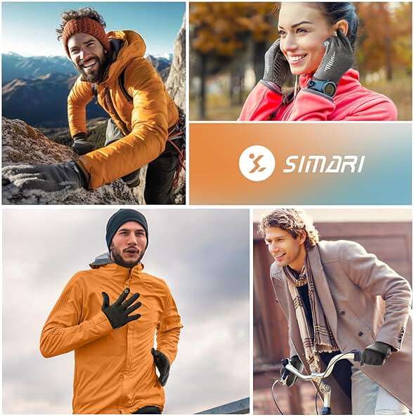SIMARI Winter Gloves for Women Men - Cold Weather Thermal Touch Screen Ski Snow Glove Liners, Non-Slip Palm & Warm Fleece Lined, for Running Cycling Driving Hiking Walking Sports Outdoor Texting Work - Image 8