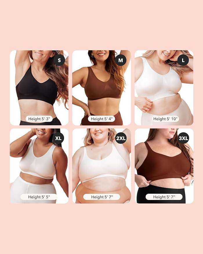 SHAPERMINT Wireless Bras for Women No Underwire – Small to Plus Size Bralettes with Support and Natural Lift - Image 4