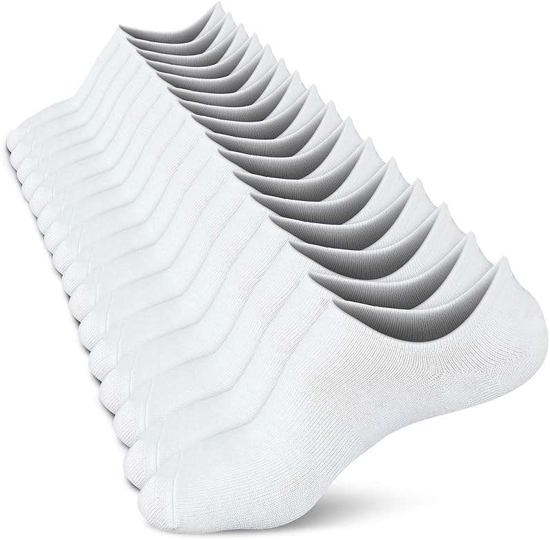 wernies No Show Socks Women Low Socks Non Slip Flat Boat Line 4/8 Pairs - Image 1