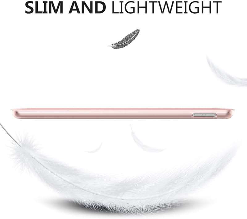 Moko Case for iPad 10.2 iPad 9th Generation 2021/ iPad 8th Generation 2020/ iPad 7th Generation 2019, Slim Stand Hard Back Shell Smart Cover Case for iPad 10.2 inch, Auto Wake/Sleep, Rose Gold - Image 8