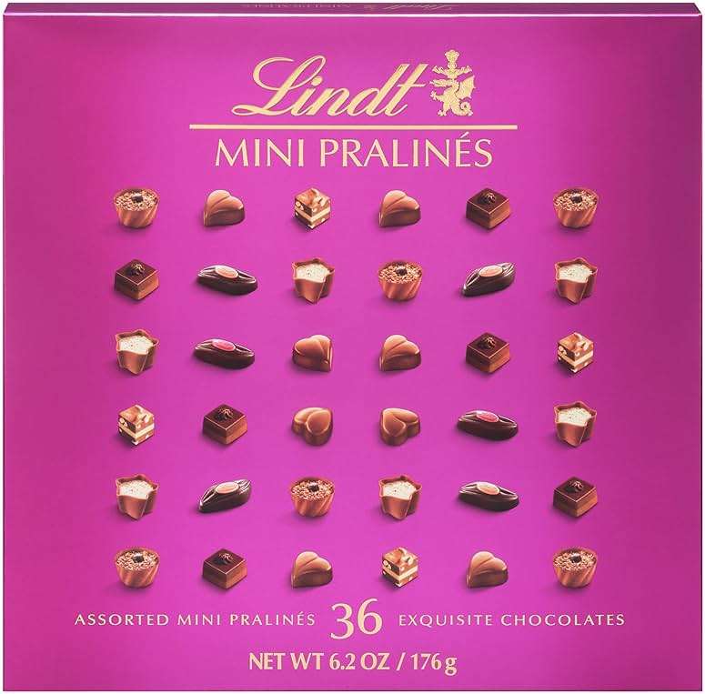 Lindt Mini Pralines, Assorted Chocolate Pralines with Premium Filling, Christmas Candy, 36 Count, 6.2 oz Box - Image 10