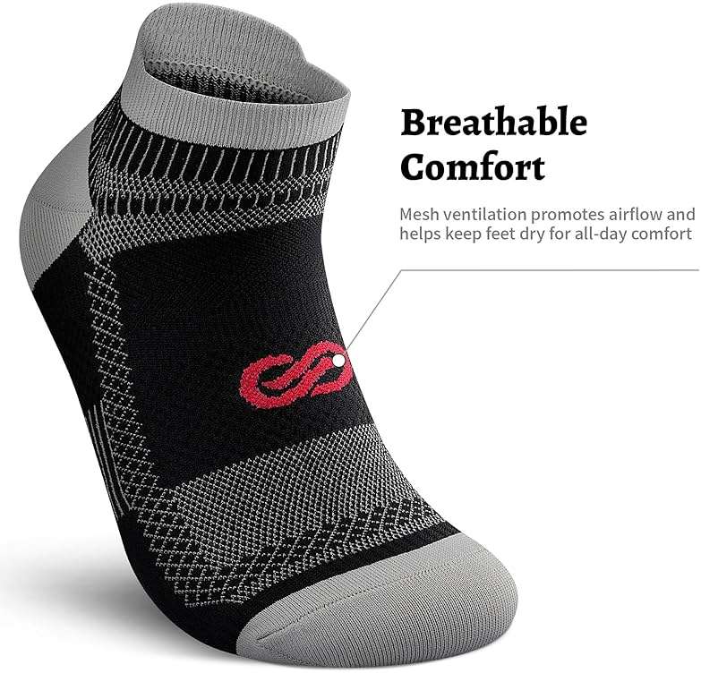 PAPLUS Compression Socks for Men & Women, 2/4/6 Pairs Ankle Running Socks with Arch Support, Ankle Support, Plantar Fasciitis - Image 6
