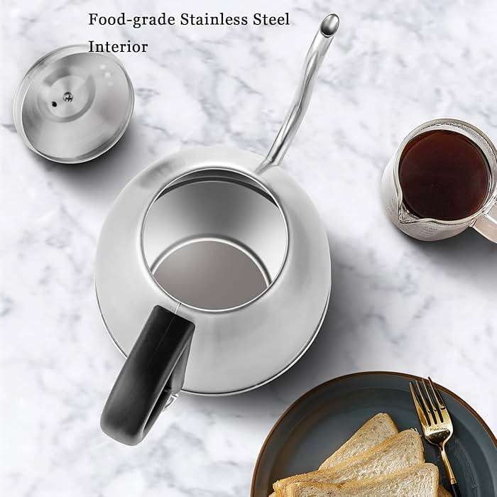Stariver Electric Kettle Gooseneck Kettle, 1L Water Boiler, BPA-Free, Pour Over Tea Pot Stainless Steel for Coffee & Tea with Fast Heating, Auto-Shut Off and Boil-Dry Protection Tech - Image 4