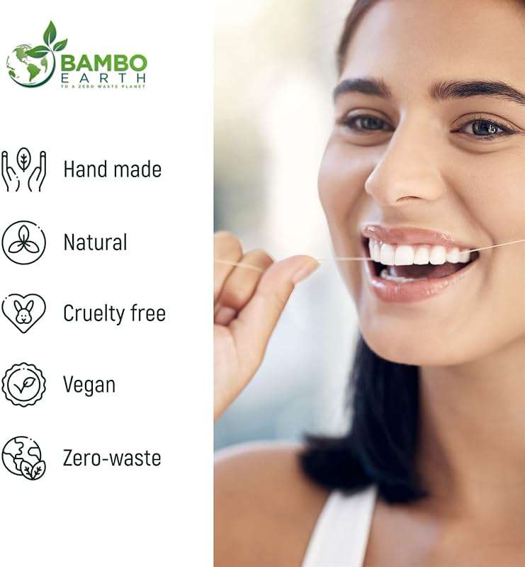 Biodegradable Mint Dental Tooth Lace Floss - 2X Refillable Flossers - 100% Organic Natural and Compostable Teeth Silk Spool - Waxed with Candelilla Wax & Eco-Friendly Zero Waste Packaging - Image 5