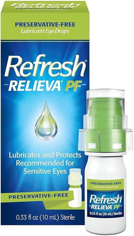 REFRESH RELIEVA PF Preservative-Free Artificial Tears Lubricant Eye Drops, 0.33 fl oz (10 mL), 1 Count - Product Image