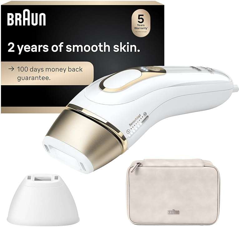 Braun IPL, Silk·Expert Pro 5, IPL Hair Removal for Women and Men, Permanent Laser Hair Reduction At-Home, 2 Heads, Pouch, IPL5137 - Image 1