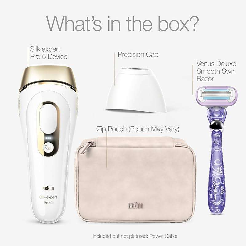 Braun IPL, Silk·Expert Pro 5, IPL Hair Removal for Women and Men, Permanent Laser Hair Reduction At-Home, 2 Heads, Pouch, IPL5137 - Image 9