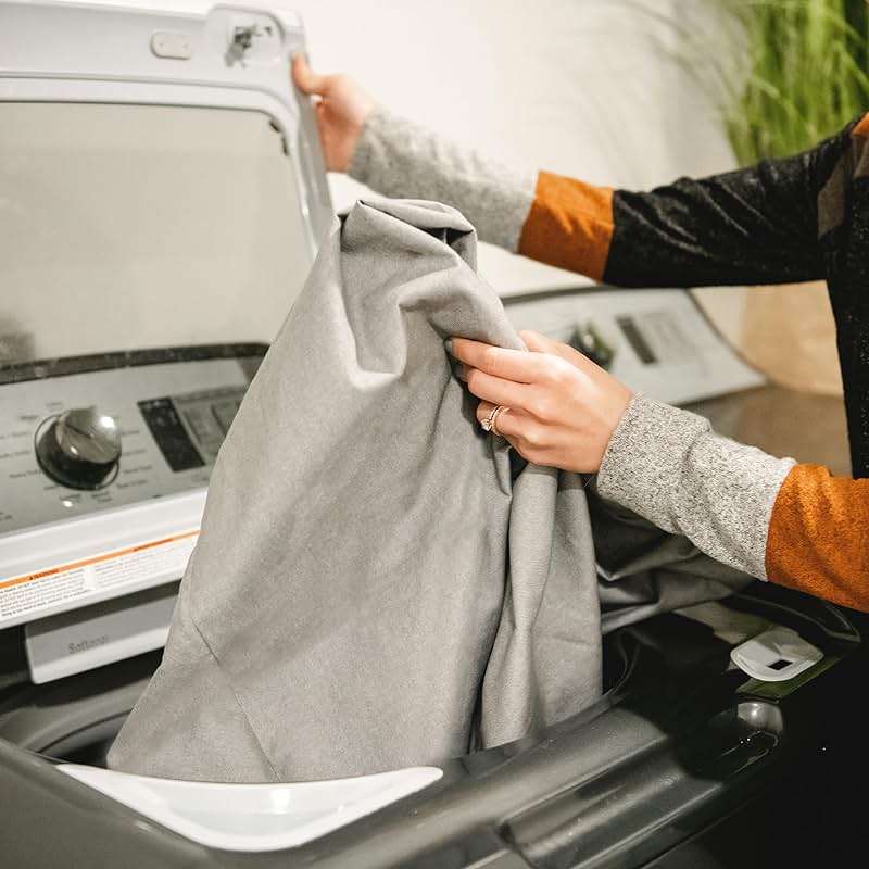 Big Joe Fuf 7Ft Giant Foam Bean Bag Chair, Oversized Couch with Removable Cover for Kids, Teens, Adults, Fog Lenox, Durable Woven Polyester, 7 foot - Image 6