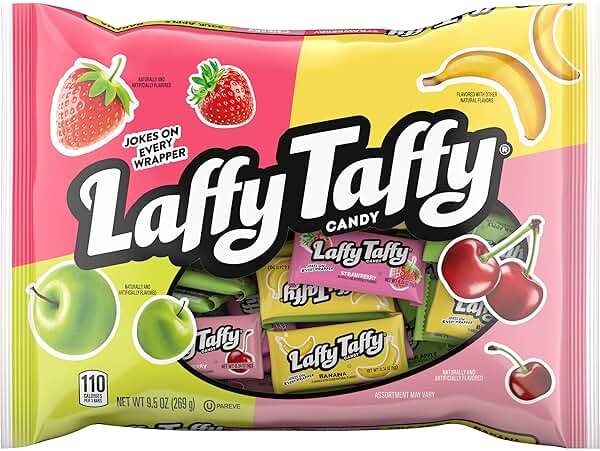 Laffy Taffy Candy, Assorted Mini Bars, 12 Ounce - Product Image