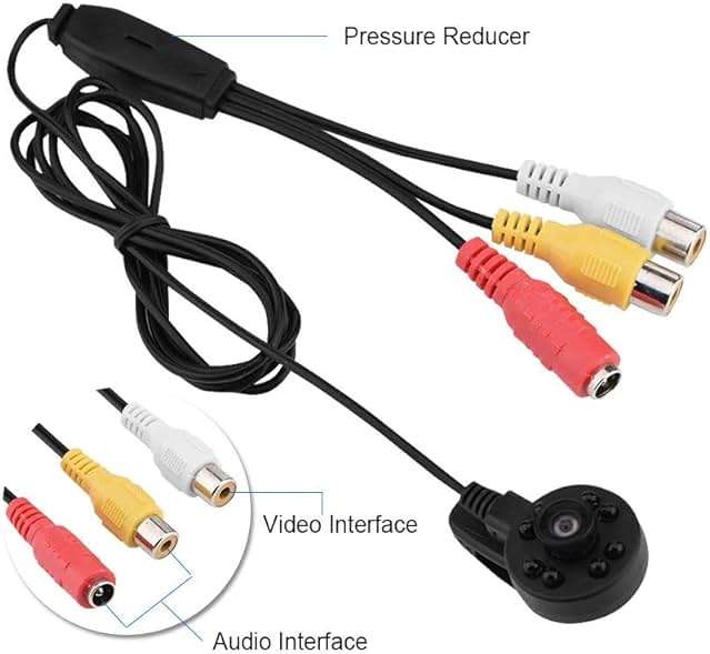 CCTV Camera, HD 60° Wide Angle Bird Box Camera, Wired CCTV Security Sureveillance Camera Support for IR Night Vision&PAL TV System, Analog AV - Image 8