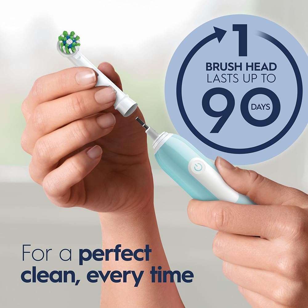 Oral-B Pro 1000 CrossAction Electric Toothbrush, Green - Image 5