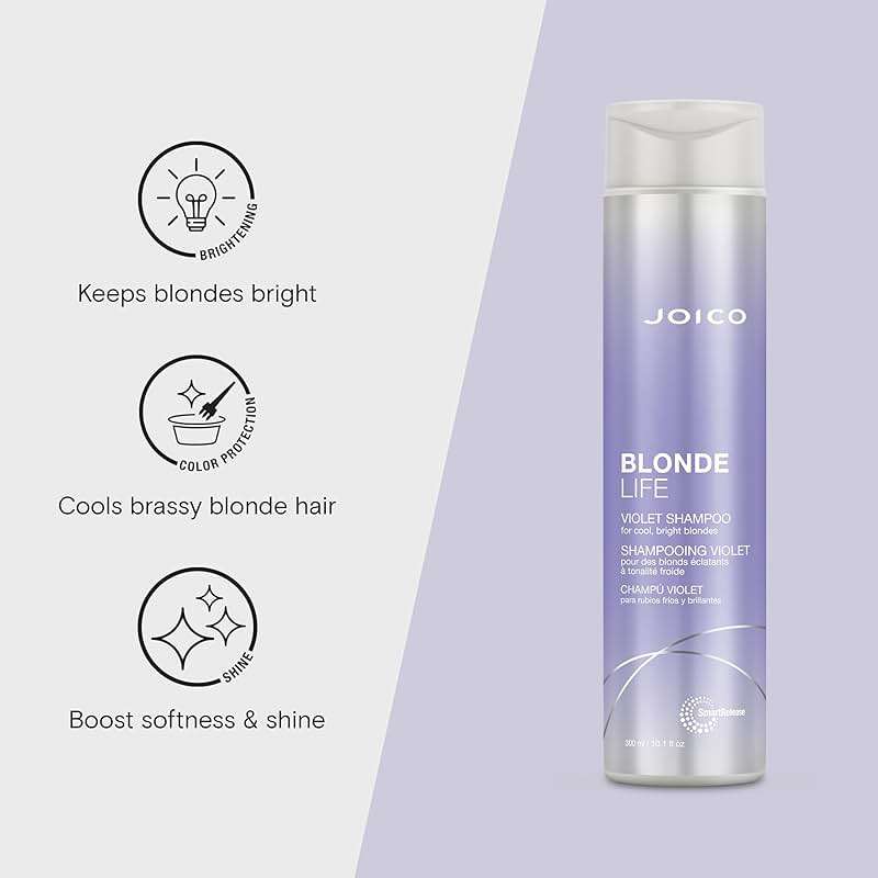 Joico Blonde Life Violet Shampoo | For Cool & Bright Blonde Hair | Neutralize Brassy Tones | Banish Yellow Tones | Boost Shine | Sulfate Free | With Monoi & Tamanu Oil - Image 2